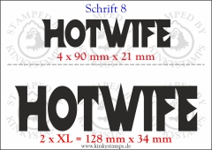 Temporäres Klebetattoo „Hotwife“