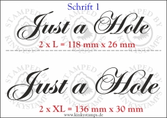 Temporäres Klebetattoo „Just a hole“