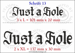 Temporäres Klebetattoo „Just a hole“