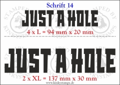 Temporäres Klebetattoo „Just a hole“