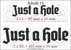 Temporäres Klebetattoo „Just a hole“