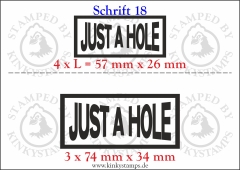 Temporäres Klebetattoo „Just a hole“