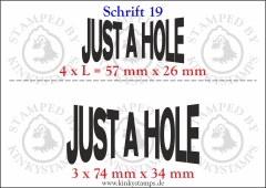 Temporäres Klebetattoo „Just a hole“