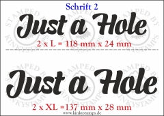 Temporäres Klebetattoo „Just a hole“