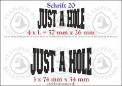 Temporäres Klebetattoo „Just a hole“