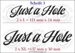 Temporäres Klebetattoo „Just a hole“