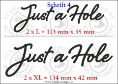 Temporäres Klebetattoo „Just a hole“