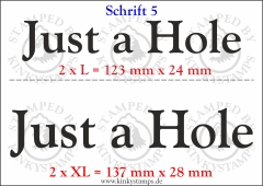 Temporäres Klebetattoo „Just a hole“