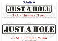 Temporäres Klebetattoo „Just a hole“