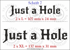 Temporäres Klebetattoo „Just a hole“