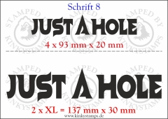 Temporäres Klebetattoo „Just a hole“