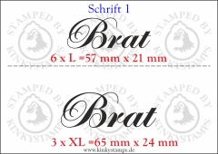 Temporäres Klebetattoo „Brat“