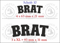 Temporäres Klebetattoo „Brat“
