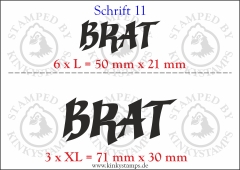 Temporäres Klebetattoo „Brat“