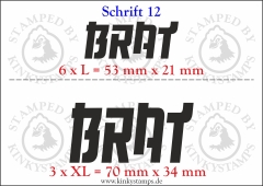 Temporäres Klebetattoo „Brat“