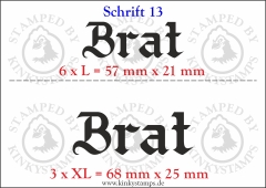Temporäres Klebetattoo „Brat“