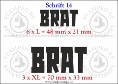 Temporäres Klebetattoo „Brat“