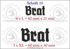 Temporäres Klebetattoo „Brat“