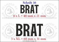 Temporäres Klebetattoo „Brat“