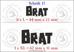 Temporäres Klebetattoo „Brat“