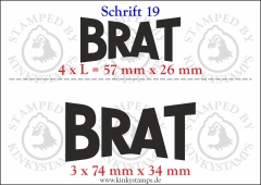 Temporäres Klebetattoo „Brat“