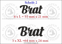 Temporäres Klebetattoo „Brat“
