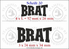 Temporäres Klebetattoo „Brat“