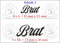 Temporäres Klebetattoo „Brat“