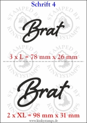 Temporäres Klebetattoo „Brat“