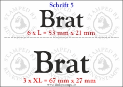 Temporäres Klebetattoo „Brat“