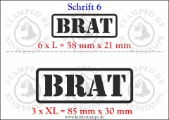 Temporäres Klebetattoo „Brat“
