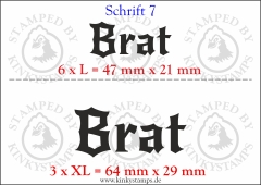Temporäres Klebetattoo „Brat“
