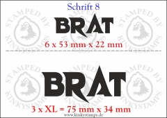 Temporäres Klebetattoo „Brat“