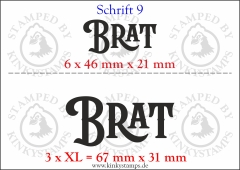 Temporäres Klebetattoo „Brat“
