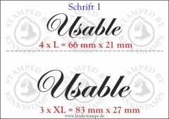 Temporäres Klebetattoo „Usable“