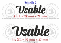 Temporäres Klebetattoo „Usable“