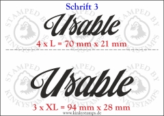 Temporäres Klebetattoo „Usable“