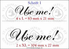 Temporäres Klebetattoo „Use me!“