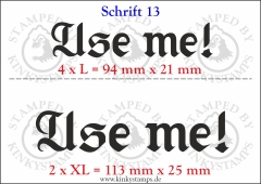 Temporäres Klebetattoo „Use me!“