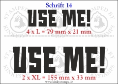 Temporäres Klebetattoo „Use me!“