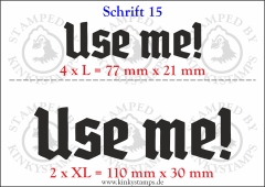 Temporäres Klebetattoo „Use me!“