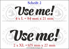 Temporäres Klebetattoo „Use me!“