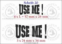 Temporäres Klebetattoo „Use me!“