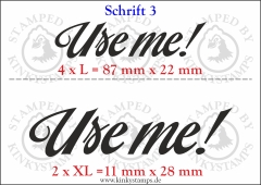 Temporäres Klebetattoo „Use me!“