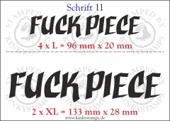 Temporäres Klebetattoo „Fuck Piece“