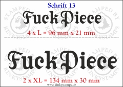 Temporäres Klebetattoo „Fuck Piece“