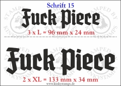 Temporäres Klebetattoo „Fuck Piece“