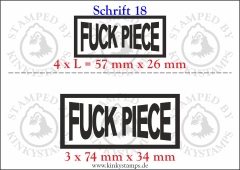 Temporäres Klebetattoo „Fuck Piece“
