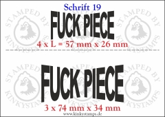 Temporäres Klebetattoo „Fuck Piece“