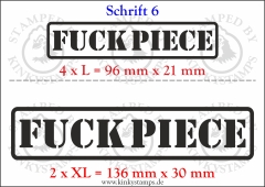 Temporäres Klebetattoo „Fuck Piece“
